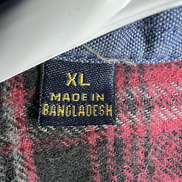 Jachs Mens XL Heritage Brawny Flannel Shacket Heavy Shirt Tartan Plaid Jacket - Picture 12 of 15